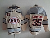 San Francisco Giants #35 Brandon Crawford Cream Sawyer Hooded Sweatshirt MLB Hoodie,baseball caps,new era cap wholesale,wholesale hats